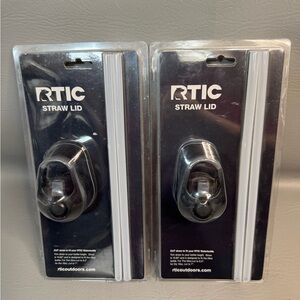 2 Packs *NEW* RTIC Water Bottle Lid with 2 Straws #1124 26oz, 20oz, 16oz SEALED